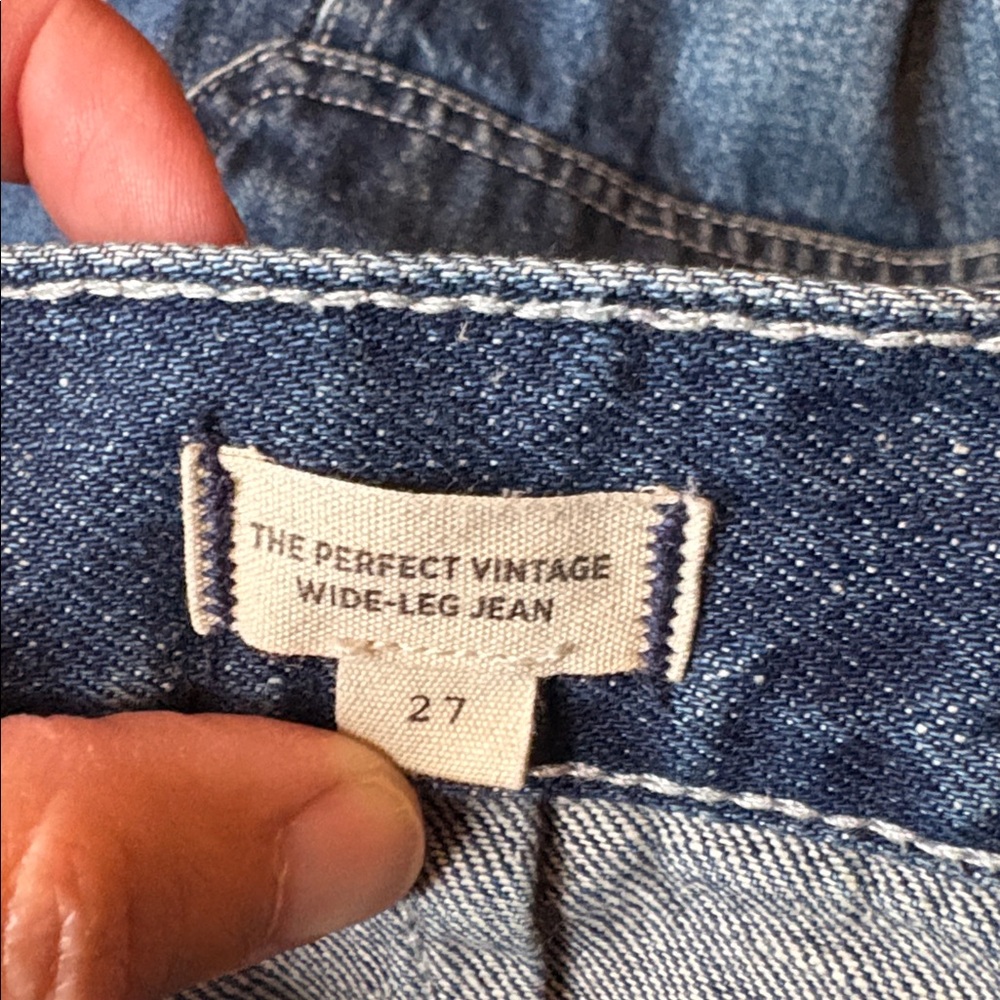 Madewell Perfect Vintage Wide-Leg Selvedge Jean Graythorn Wash: Pocket Edition - Picture 11 of 13
